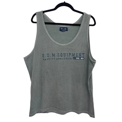 BUM Equipment Gray Varsity Tank Top 90s Y2K Streetwear Sporty L - Image 1 of 4