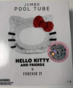 GALLEGGIANTE PISCINA HELLO KITTY - HELLO KITTY & FRIENDS x FOREVER 21 JUMBO POOL TUBE *NUOVO - Foto 1 di 2