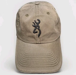 Gorra Browning Ciervo Buck Logo 6 Paneles Gris Marrón Correa Talla Única Caza - Imagen 1 de 13