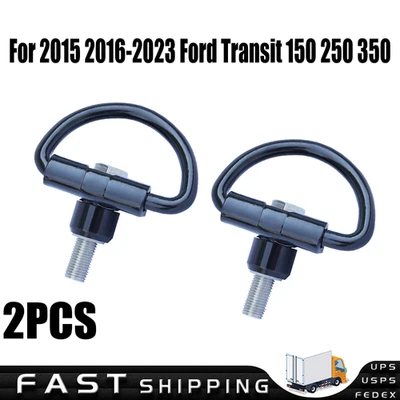 2 peças D-Rings gancho de amarração de carga traseira para Ford Transit 150 250 350 Van 2015-2023 - Imagem 1 de 3