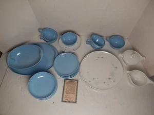 Vintage MCM Lenox Ware Melamine Atomic Starburst Americana Star 32 pcs & Box - Picture 1 of 6