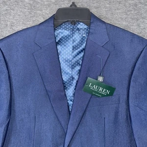Lauren Ralph Lauren Mens Leland Sport Coat Blazer Suit Jacket Blue 50R NEW $425 - Picture 1 of 14