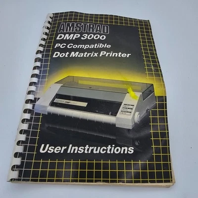 Amstrad DMP 3000 Dot Matrix Printer Manual PC Compatible User Guide - Image 1 of 3