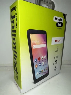 Straight Talk TCL A3 32GB 3G RAM Black Prepaid Smartphone STALA509DCPW Brand New - Image 1 of 4