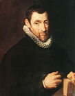 Beau art peinture à l'huile Pierre Paul Rubens - Portrait homme Christoffel Plantin
