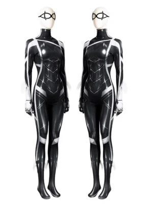 Spider-Man2 Felicia Hardy Jumpsuits Cosplay Custome Outfits Women Black Bodysuit - Image 1 of 4