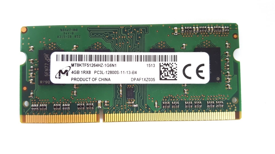 Micron 4GB PC3L-12800S DDR3 1600MHz 204pin Server Memory MT8KTF51264HZ-1G6N1 - Image 1 of 1
