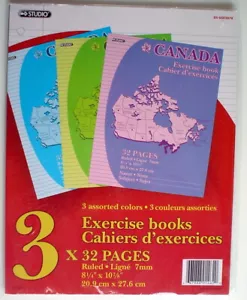 PAQUETE DE 3 LIBROS DE EJERCICIOS STUDIO CANADA ***** 3 CUADERNOS DE EJERCICIOS CANADA DE ESTUDIO - Imagen 1 de 3