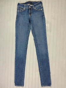 Just USA Size 0 Womens Jeans Low Rise Skinny Med Wash Stretch - Picture 1 of 3