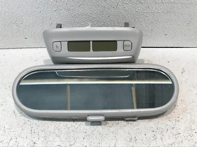 Espejo retrovisor interior interior Volkswagen Beetle 03-10 con reloj gris OEM Foto 1 de 4