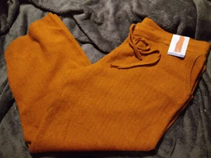 $129 Womens DKNY Luxurious Cashmere Blend Ribbed Sweater Knit Lounge Pants XXL - Picture 1 of 3