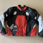 Miline Leather Motorcycle Racing Jacket Armored Adult XXL Vented Scotch 3M READ