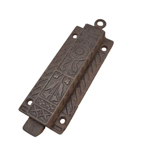 Antiguo tope de puerta de émbolo vintage de hierro fundido diseño Eastlake ornamentado 5,25" - Imagen 1 de 8