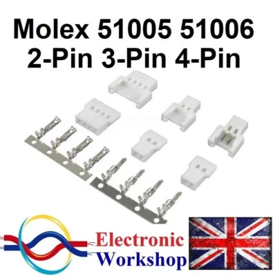 Molex MX 2.0mm Connector 51005 51006 Plug Terminals 2-Pin 3-Pin 4-Pin UK Seller - Image 1 of 4