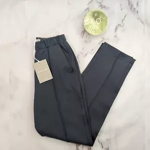 Everlane Dream Pants Womens Small Gray Slate Pintuck High Rise Crop Pull Ponte - Picture 1 of 12