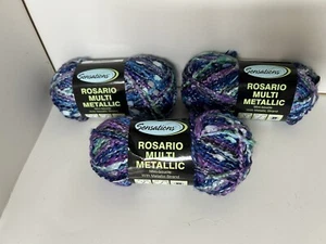 Sensations Rosario Multi Metallic Lilac Yarn Lot of 3 each 110 Yards~NWT - Picture 1 of 6