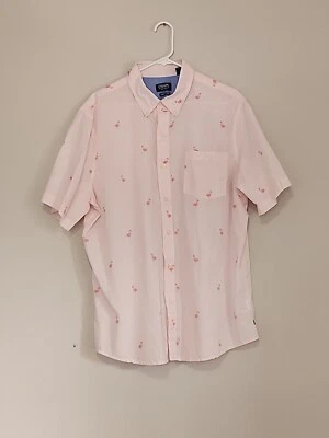 Camisa de manga corta a cuadros morada con botones talla XL Chaps Easy Care para hombre Foto 1 de 4