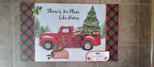 Lang ~ Festive Home For Christmas Doormat ~ 30"w by 18"h ~ Rubber Backing ~ NEW - Picture 1 of 7
