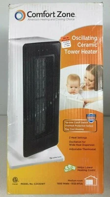 Termostato Cerámico Oscilante Calor Comfort Torre Calentador Eléctrico Modelo CZ430WT. Foto 1 de 4