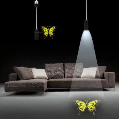 1x E26 E27 Yellow Butterfly Decor Home Indoor LED Lamp Projector Shadow light - Image 1 of 4