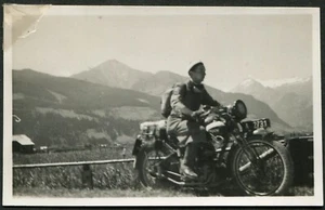 Motorrad Transport Fahrzeug Vintage Foto Postkarte - Bild 1 von 1