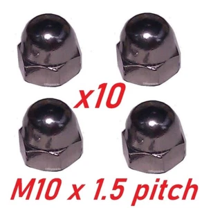 M10 x 1.5 pitch Dome Nuts. Pack of 10. Free Postage in the UK. - Picture 1 of 1