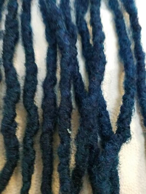 Rastas 100% Cabello Humano 20 Piezas 1b/Azul 26" Largo 1/4" Foto 1 de 4
