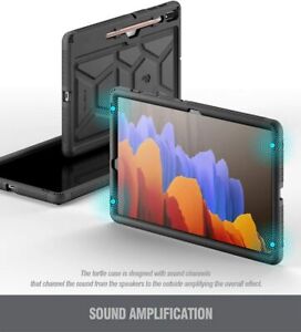 Étui tablette lavable en silicone noir pour Samsung Galaxy Tab S7 PLUS
