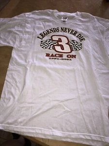 Legend Never Die Dales Earnhardts Signatures Men's T-Shirt XL New - Picture 1 of 3