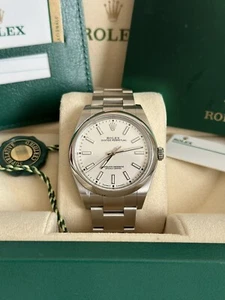 Rolex Oyster Perpetual 39mm White Dial 114300, 2019 Box and Papers. - Picture 1 of 5
