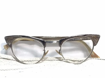 винтажный shuron cat eye очки 60-х США 12K G.F. 22 ММ детализированный v2924 - Изображение 1 из 4