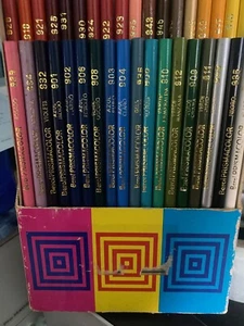 Vtg Berol PRISMACOLOR 36 COLOR ART PENCIL SET in Case 954 - Picture 1 of 6