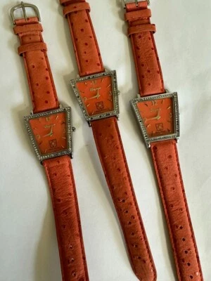 Lot of 3 Lucien Piccard  Royale Trapeze Orange watches 263810R Japan - Image 1 of 4