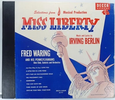 FRED WARING Miss Liberty Box Set DECCA A-717 10" 78rpm Irving Berlin Selections - Image 1 of 3