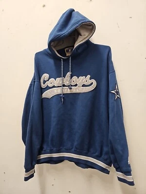 Vintage Starter NFL Dallas Cowboys Spell Out Hoodie Pullover Sweater Sz 2xL - Image 1 of 4