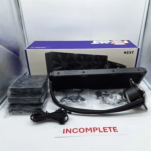 NZXT 360mm AIO CPU Liquid Cooler with Customizable LCD Display, 3 Fans - Black - Photo 1/4