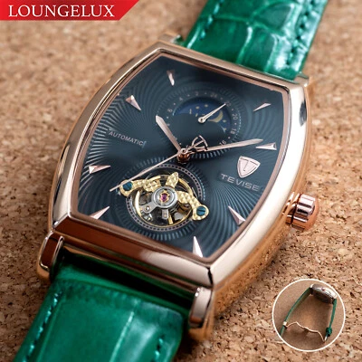 Reloj Hombre - Mecánico Automático - Esfera Negra Oro Rosa - Viene en Caja de Regalo Foto 1 de 4