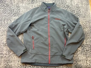 Patagonia Mens Adze Softshell Zip Up Jacket Windbreaker Size XL Gray Red Accents - Picture 1 of 24