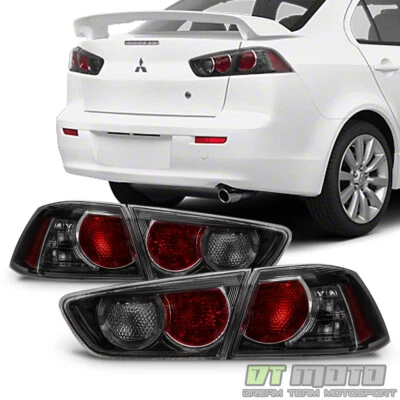 [Black Smoked] 2008-2017 Mitsubishi Lancer 08-15 EVO X Tail Lights Brake Lamps - Image 1 of 4