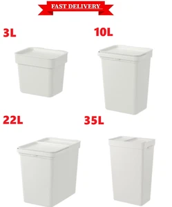 IKEA HÅLLBAR Bin Lid Light Grey Storage Organizers Waste Paper Dustbin Baskets - Picture 1 of 10