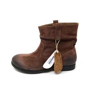 NEW Birkenstock Sarnia Brown Suede Ankle Boot Pull On Slouch Womens 37 $179 - Picture 1 of 8