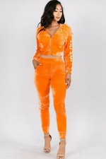 orange tracksuit womens