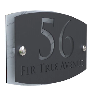 Door Signs House Number Laser Cut Custom House Numbers Address Plaque 3d - Image 1 of 4