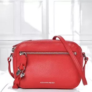 Alexander McQueen Skull Camera Bag Red Leather RRP £1,185.00 - Picture 1 of 12