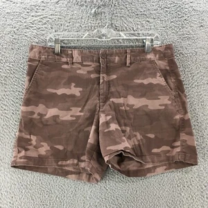 Eddie Bauer Stretch Legend Wash Slightly Curvy Chino Shorts Womens 12 Purple Zip - Picture 1 of 13