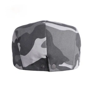 Men Casual Camouflage Beret Hat Newsboy Gatsby Flat Cap Driving Fishing Outdoor - Picture 1 of 15