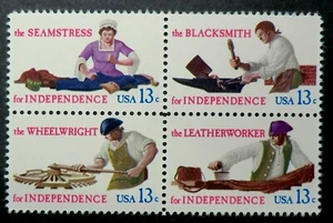1717 - 1720 MNH 1977 13c Colonial Seamstress Blacksmith Wheelwright Leather - Picture 1 of 1