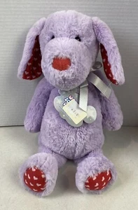Beverly Hills Teddy Bear Co Purple Puppy Dog 14" Stuffed Worlds Softest Plush - Picture 1 of 11