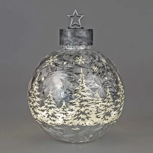 Formano - Deko-Kugel 30cm Frosty-Silber - Bild 1 von 1