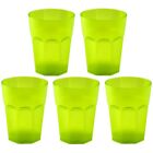 5x Kunststoffbecher Grün Trinkbecher Plastik Trink-Gläser Mehrweg 0,25l